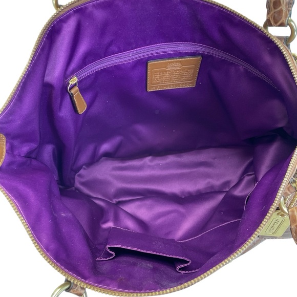 Coach Exotic Madison Satchel Purse Brown - Picture 6 of 16